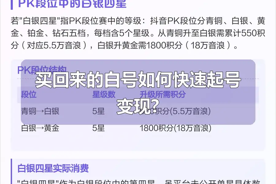 买回来的白号如何快速起号变现?